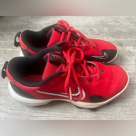 Nike Force Trout Kids Baseball Cleats Red Black White Size 3Y - Picture 5 of 6
